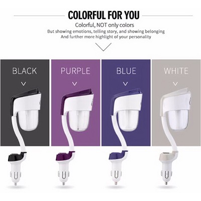 Car Aroma Humidifier Air Purifier With USB Car Charger
