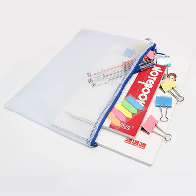 Colorful Translucent Papers Bag With Zipper